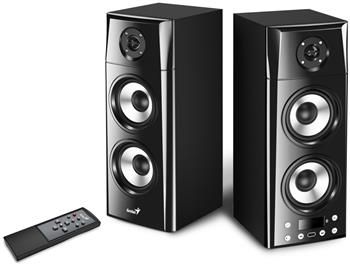 GENIUS repro SP-HF2800 BT/ 2.0/ 60 W/ Drevné/ Bluetooth/ USB/ diaľkové ovládanie Reproduktory, 2.0, 60 W, Bluetooth, TWS technológia, drevené, USB, diaľkové ovládanie, čierne