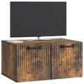 vidaXL Nástenná TV skrinka Nástenný Dymový dub 59,5 x 41 x 30 cm