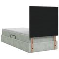 vidaXL Postel s úložným prostorem a matrací Svetlosivá 100 x 200 cm