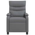 vidaXL Masážne relaxačné kreslo Sivá Umelá koža