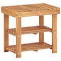 vidaXL Regál na topánky 50x32x45 cm masívne akáciové drevo