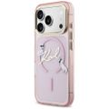 Puzdro Karl Lagerfeld pre iPhone 17 Pro Max 6,9" IML Choupettes Karl Script Logo MagSafe ružová