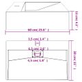 vidaXL Umývadlo minerálny/mramorový odliatok 60x38x11cm matné čierne