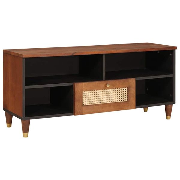 vidaXL TV skrinka Hnedá 100 x 33,5 x 46 cm Masívne mango drevo