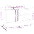 vidaXL Skrinka na platne dymový dub 84,5x38x48 cm kompozitné drevo