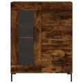 vidaXL Vysoká skrinka dymový dub 69,5x34x180 cm spracované drevo