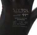 Rukavice pracovné z polyesteru polomáčané v PU GLOVE PE-PU 11, čierne, veľ 11", 6 párov SIXTOL