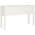 vidaXL Záhradné kvetináče 2 ks biele 110x31x70 cm borovicový masív