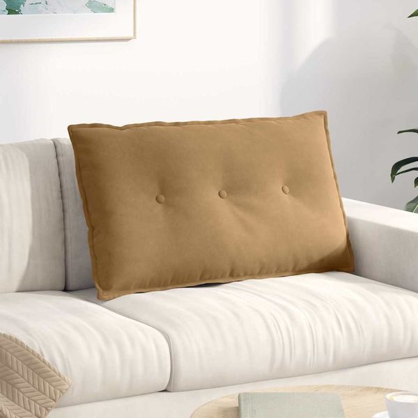 vidaXL Poduška na chrbát Hnedá 80 x 50 cm Kordúrová tkanina