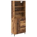 vidaXL Highboard 2 ks Staré drevo 69,5 x 32,5 x 180 cm