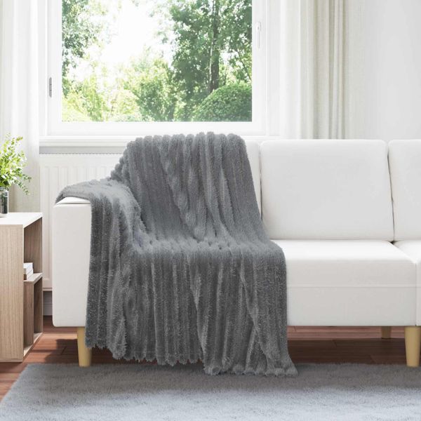 vidaXL Prikrývky na hodenie 6 pcs Tmavo šedá 150 x 130 cm Flís