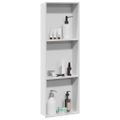 vidaXL Sprchový výklenok Biela 90 x 30 x 9,5 cm Nehrdzavejúca oceľ