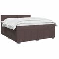 vidaXL Posteľ boxspring s matracom Tmavohnedá 140 x 200 cm Látka