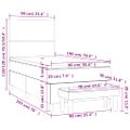 vidaXL Posteľný rám boxspring s matracom modrý 90x190 cm látka