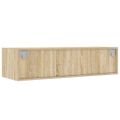 vidaXL TV skrinka s LED svetlami dub sonoma 100X35,5x25 cm
