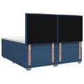 vidaXL Posteľ boxspring s matracom Modrá 200 x 200 cm Látka