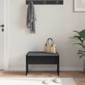 vidaXL Predsieňová lavica s vankúšom Čierny dub 63 x 38 x 40 cm