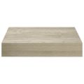vidaXL Plávajúce nástenné police 2 ks, dubové 23x23,5x3,8 cm, MDF