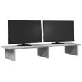 vidaXL Stojan na monitor betónový sivý 100x27x15 cm kompozitné drevo