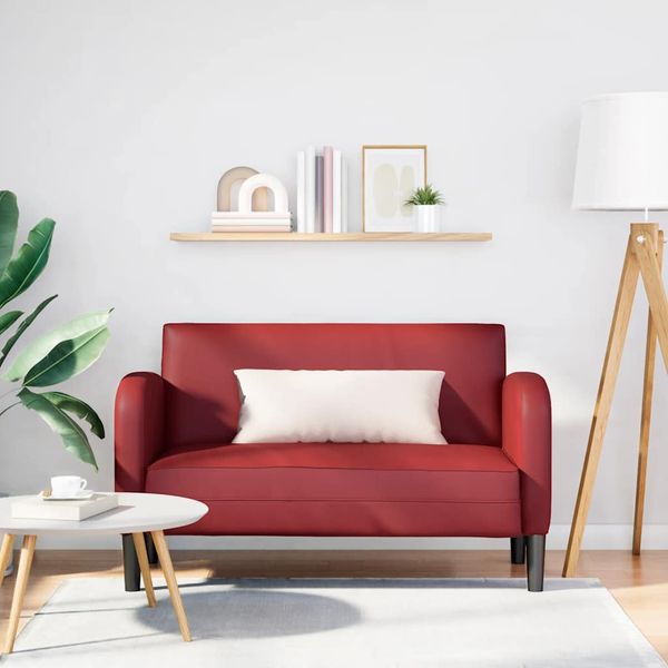 vidaXL Loveseat pohovka vínová červená 110 cm umelá koža