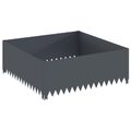 vidaXL Obrubník trávnika 4 ks 100 x 100 x 35 cm Oceľ Antracitová