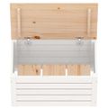 vidaXL Úložný box biely 59,5x36,5x33 cm masívna borovica