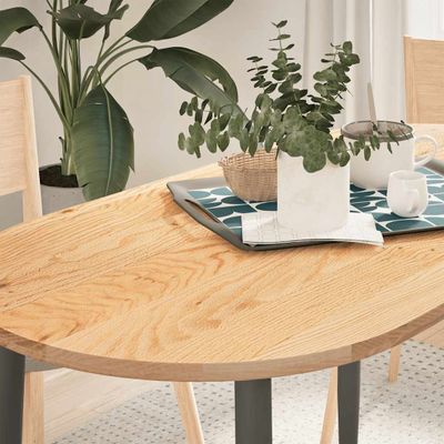 vidaXL Stolová doska 120x60x2 cm dubový masív oválny