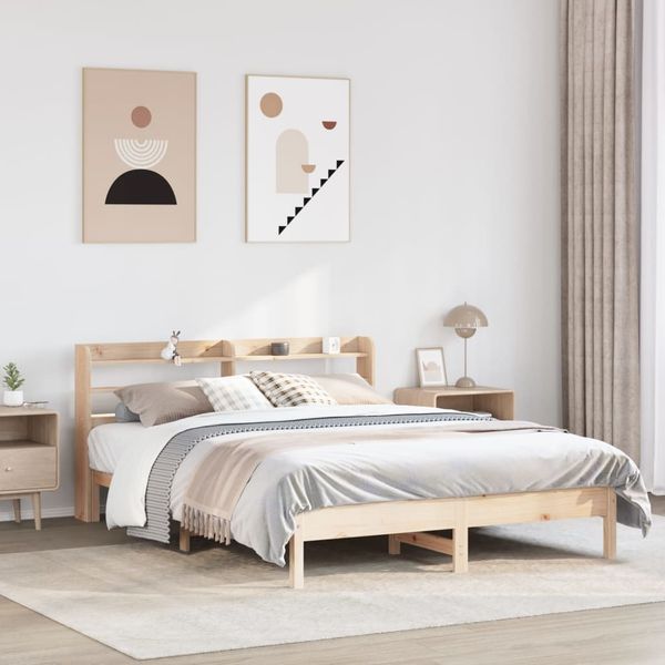 vidaXL Posteľ bez matraca 140x190 cm borovicový masív