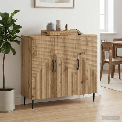 vidaXL Servírovacia skriňa Dub artisan 89 x 34,5 x 80 cm