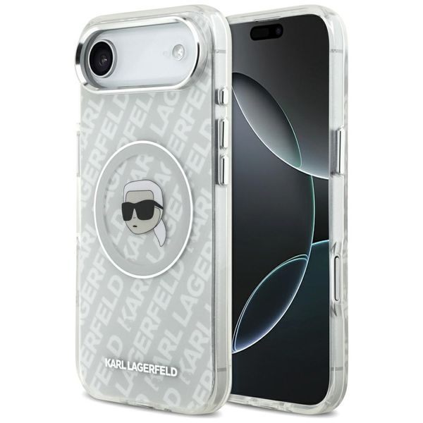 Obal Karl Lagerfeld IML Karl Head Logo MagSafe pre iPhone Air sivý