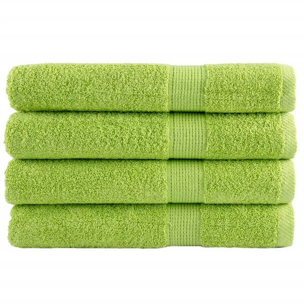 vidaXL Prémiové uteráky SOLUND 4 ks jablkové 100x200cm 600 g/m2