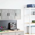 vidaXL Garážová nástenná skriňa Betón Sivá Konštrukčné drevo