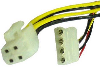 Kábel redukcie napájania GEMBIRD 1x 5,25" na 1x 4pin P4 konektor