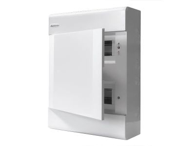 Rozvodný SRn-24/B (N+PE) IP40 plastový 2x12 stenný / biely dvierka