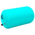 vidaXL Nafukovací gymnastický valec s pumpou 100x60 cm PVC zelený