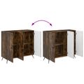 vidaXL Servírovacia skriňa Dymový dub 89 x 34,5 x 80 cm