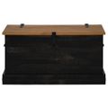 vidaXL Úložná komoda HALDEN Čierna 91x48x47 cm Masívna borovica