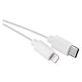 Kábel USB-C 2.0 / Lightning MFi, EMOS SM7015W, 1 m, biely