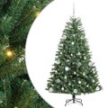 vidaXL Umelý Sklápací Vianočný Stromček Zelená 150 cm PVC a kov