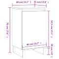 vidaXL Komoda biela 40x35x70 cm kompozitné drevo
