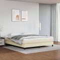 vidaXL Matrac s taštičkovými pružinami stredná tvrdosť krémový 180x200x20cm umelá koža