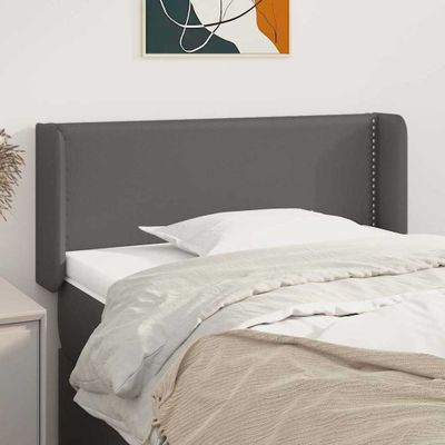 vidaXL Čelo postele so záhybmi sivé 83x16x78/88 cm umelá koža