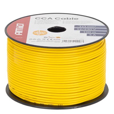 Vodič reproduktoru jednožilový CCA 1x1mm2 100m 5A 12/230V AMiO-04448