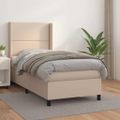 vidaXL Boxspring posteľ s matracom kapučínová 100x200 cm umelá koža