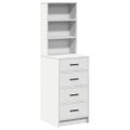 vidaXL Highboard Biela 40 x 41 x 135 cm Kompozitné drevo