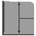 vidaXL Bi-fold sprchový uzáver Tmavá priehľadná 120 x 67 x 129 cm