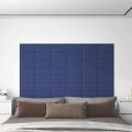 vidaXL Nástenné panely 12 ks modré 30x15 cm látkové 0,54 m²