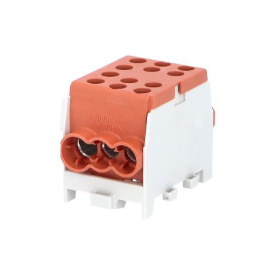 Svorkovnica rozbočovacia HLAK 35-1/4 M2 B, 125A, 1pól., AL/CU, IP20, hnedá, na DIN /2080181