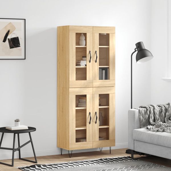 vidaXL Vysoká skrinka dub sonoma 69,5x34x180 cm spracované drevo