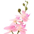 vidaXL Umelá orchidea s kvetináčom Ružová 45 x 15 x 65 cm